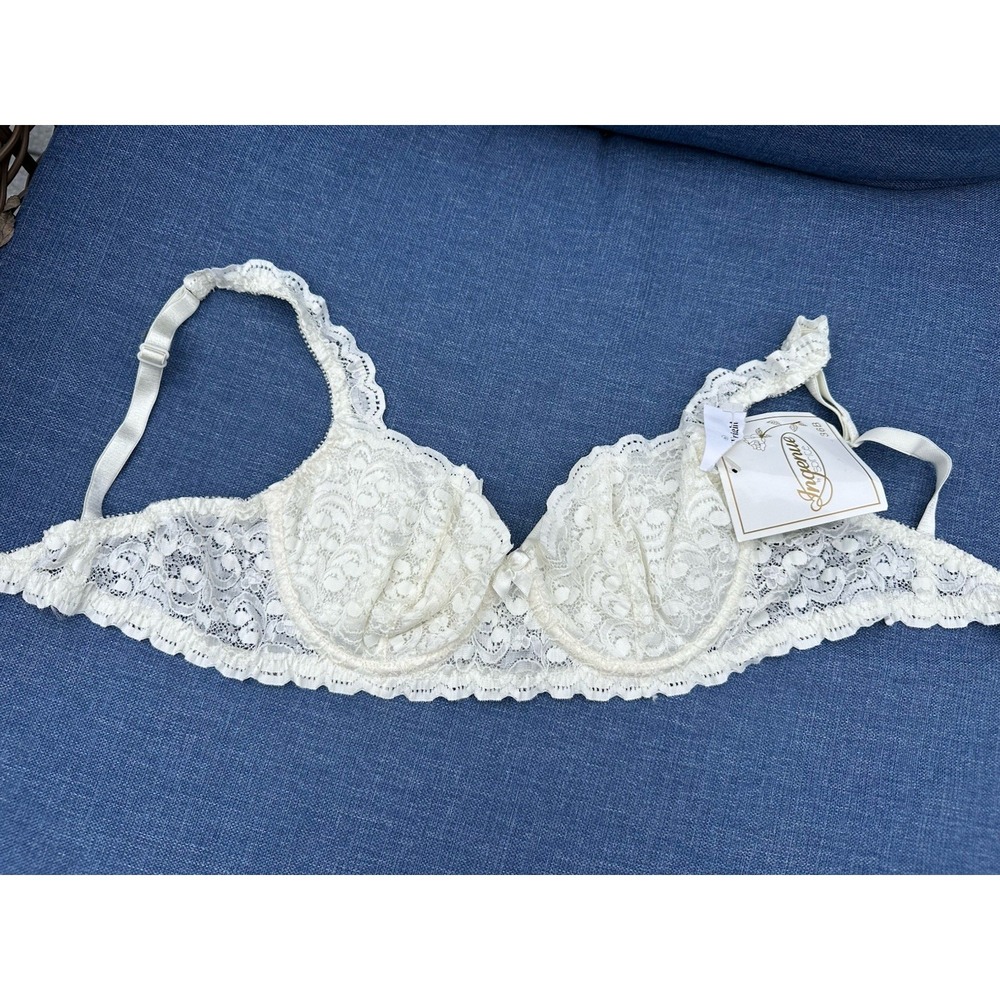 Vintage Ingenue by Spirite White Lace Underwire Bra Size 36B New